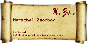 Marschal Zsombor névjegykártya